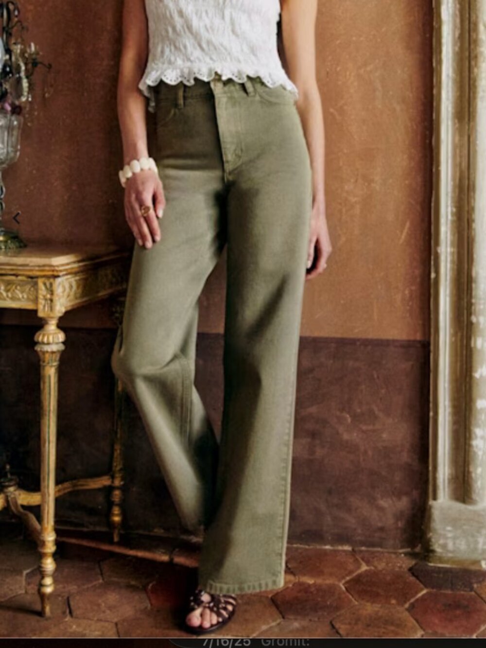 Sezane Wide Leg Trouser